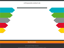 Tablet Screenshot of orthopaedie-siebert.de
